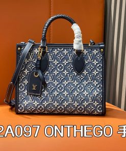 【優雅に映えるモノグラムデニム】Louis Vuitton◆ルイヴィトン★男女兼用 オンザゴー PM トートバッグ 2610XGJ-M2A097